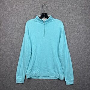 Peter Millar Crown Comfort Quarter Zip Pullover Mens Medium Radiant Blue MS23K49